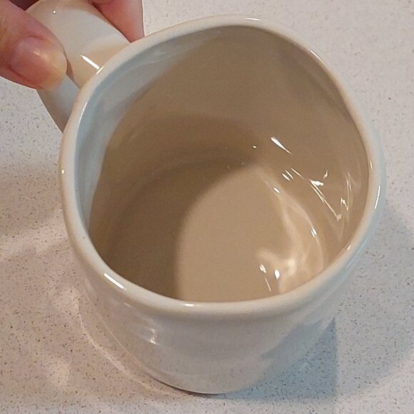 Magenta for Rae Dunn Ivory 16 oz Ceramic Coffee Mug with "YUM" in Black Letters - Picture 6 of 8